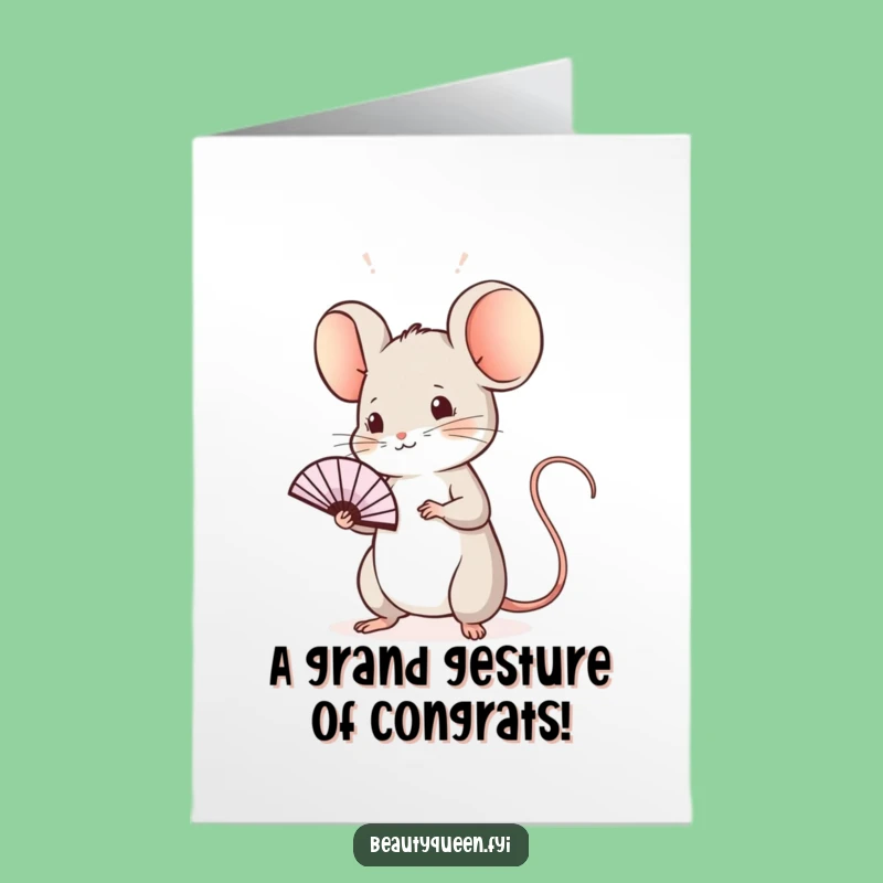 Free Printable Mouse Congratulations Card - Regal Wave Downloadable Gift