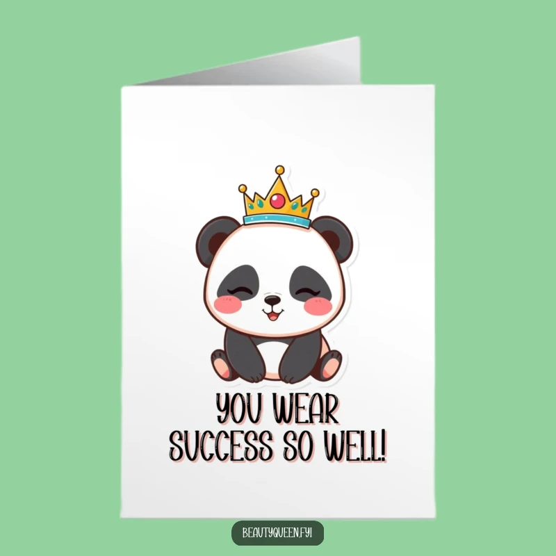 Free Printable Panda Congrats Card: Funny Downloadable Gift for Celebrating Achievements with Flair!