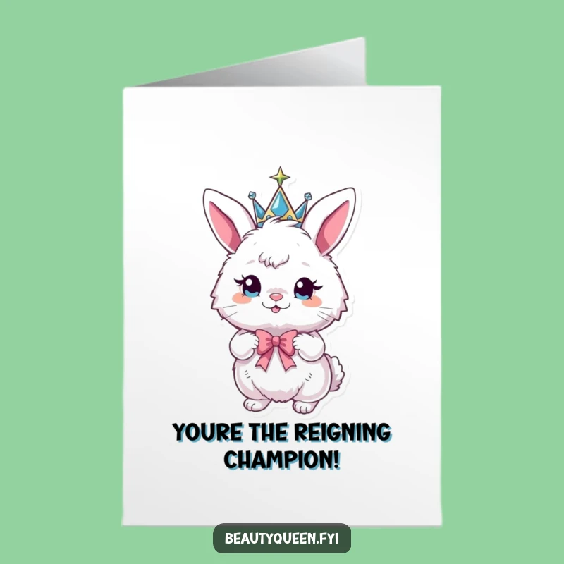 Free Printable Royal Bunny Card - Funny Achievement Downloadable Gift!