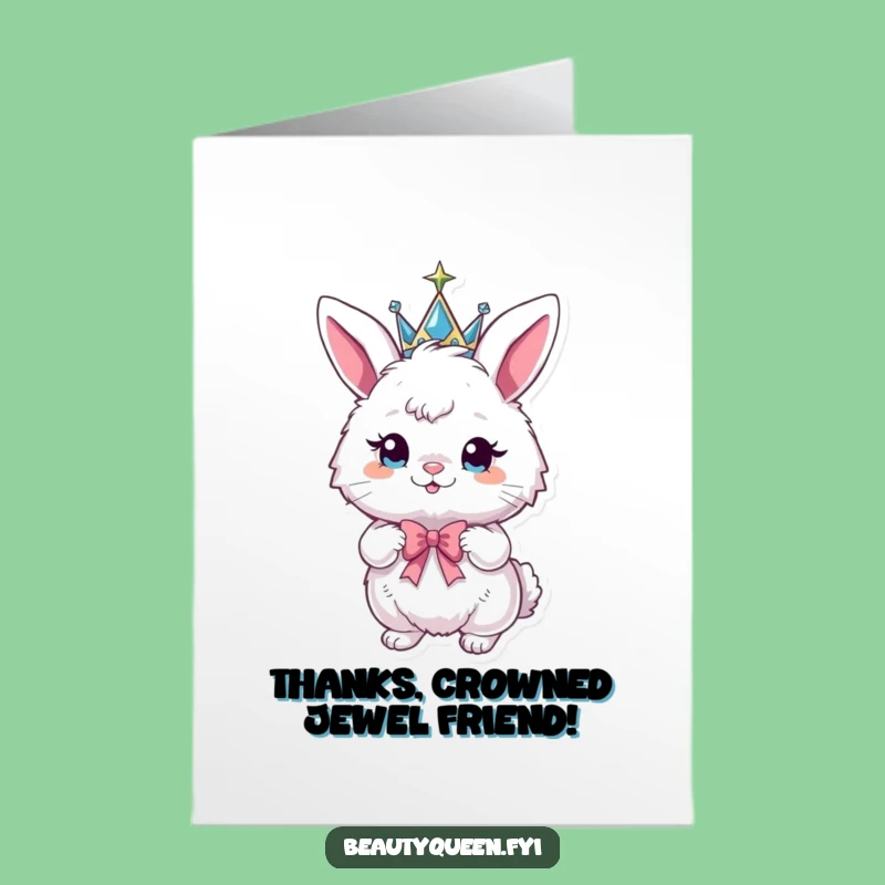 Free Printable Bunny Queen Card - Funny Thanks Downloadable Gift!
