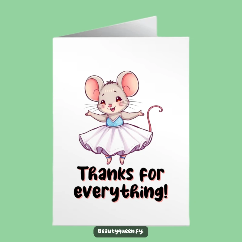Free Printable Mouse Thank You Card: Charming Downloadable Gift for Expressing Gratitude