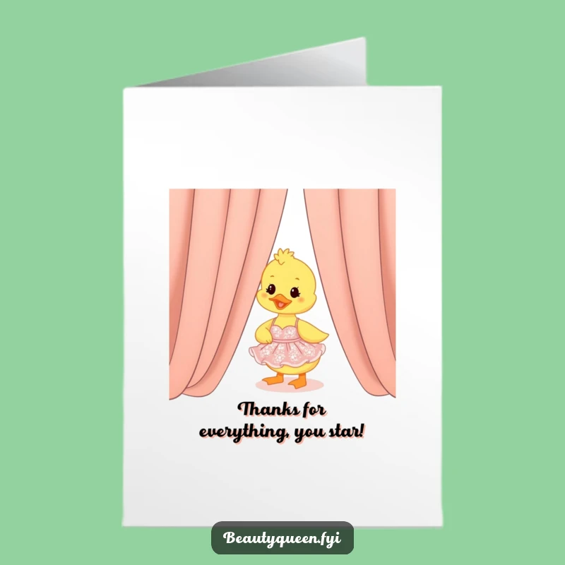 Free Printable Duckling Thank You Card - Funny Downloadable Gift