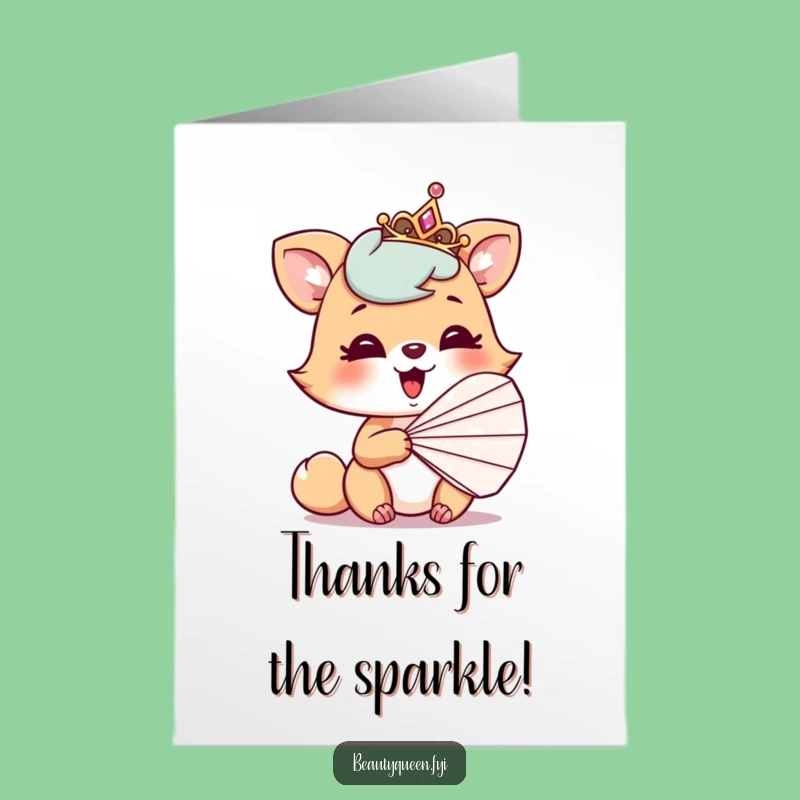 Free Printable Funny Thank You Card: Giggling Animal, Humorous Downloadable Gratitude