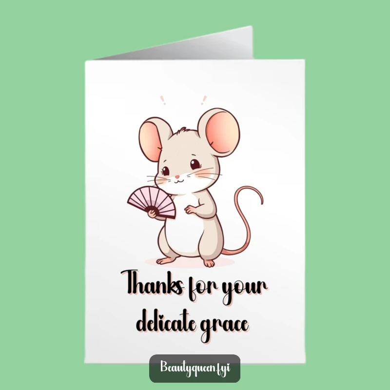 Charming Free Printable Mouse Thank You Card - Regal Wave Downloadable Gift