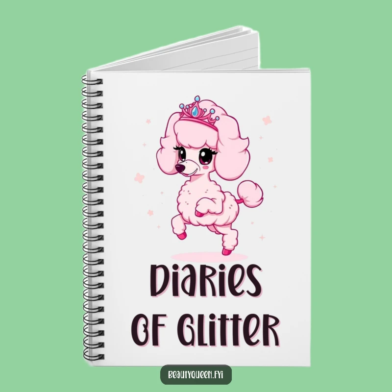 Funny Poodle Notebook: Sparkly Tiara Dog Journal for Ideas