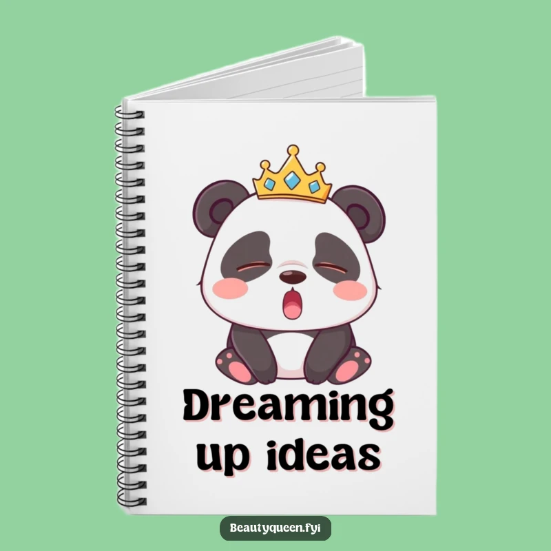 Funny Sleepy Panda Tiara Notebook: Journal Your Dreams, Hilarious Gift!
