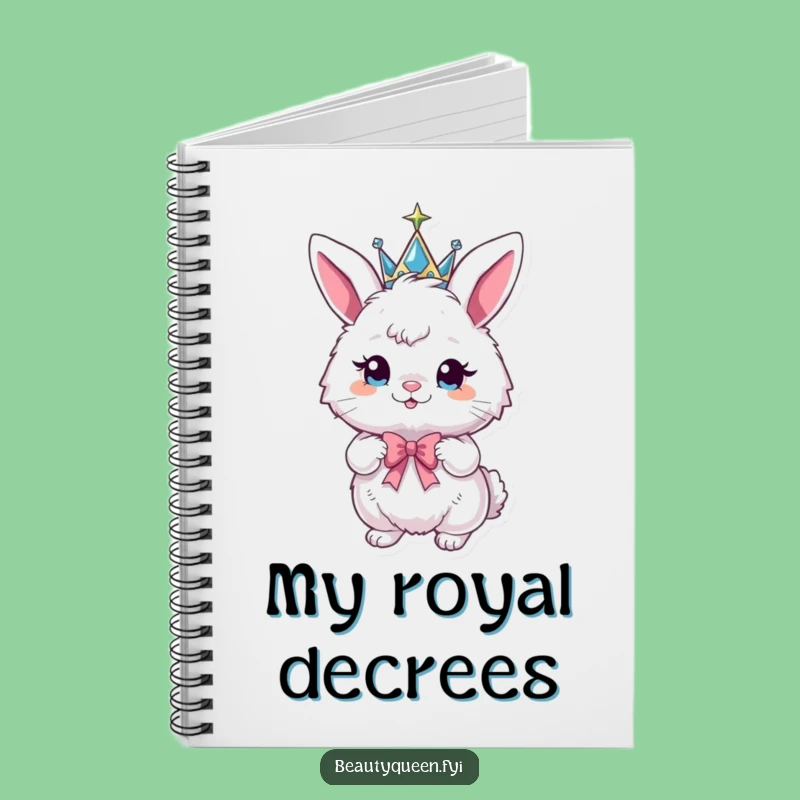 Funny Bunny Crown Notebook - Humorous Journal for Playful Royals