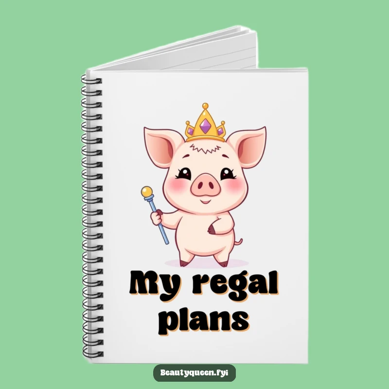 Funny Piglet Tiara Notebook: Elegant Porker Journal, Perfect for Notes & Gifts