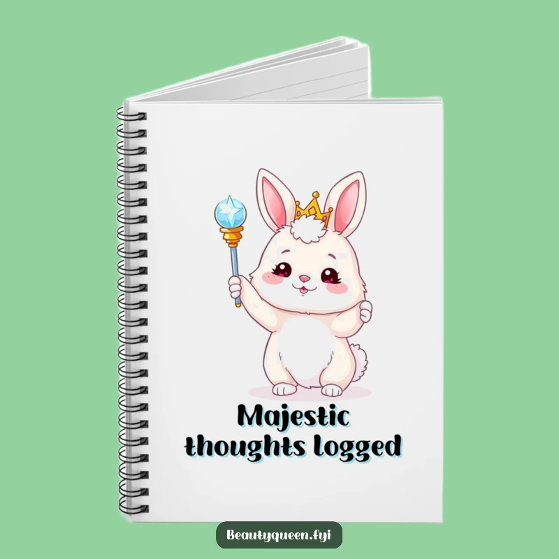 Funny Bunny Tiara Scepter Notebook: Jot Down Magical Thoughts