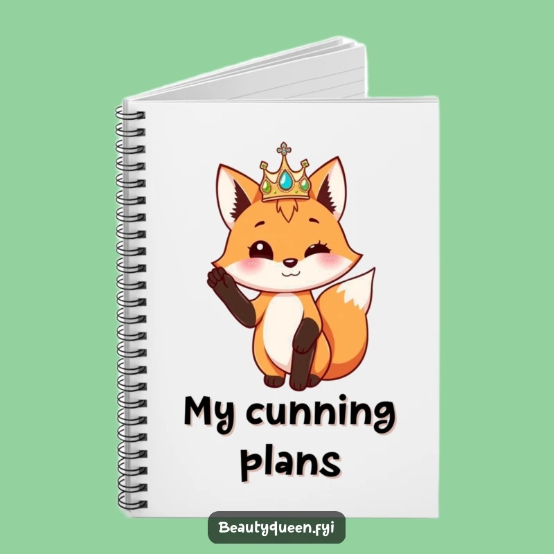 Funny Fox's Royal Decree Notebook: Crowned Cover, Funny Gift