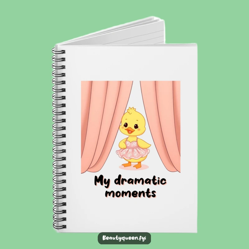 Funny Duckling Shimmer Dress Notebook: Cute Peek Journal Funny Gift!