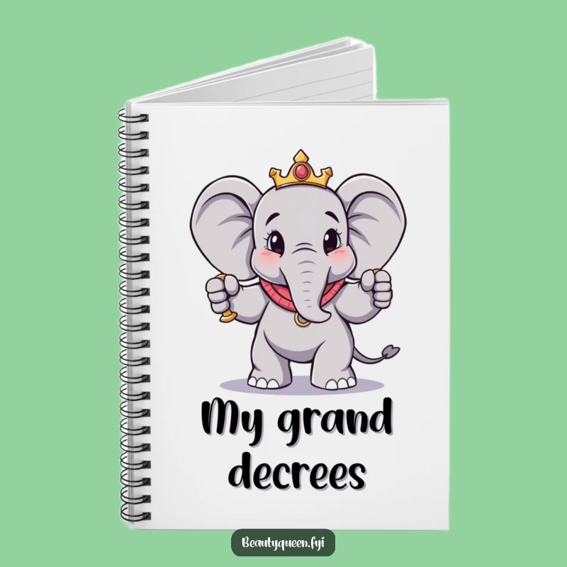 Funny Elephant Pose Notebook: Regal Scepter Journal Gift for Royal Thoughts