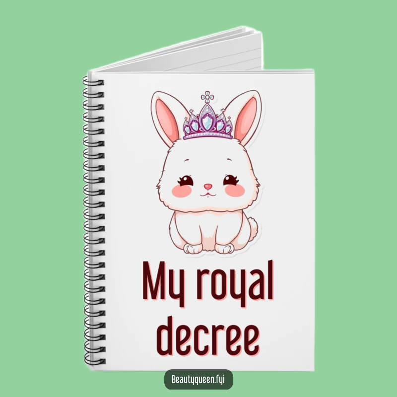 Funny Rabbit Tiara Notebook: Cute Fluffy Kissing Journal, Perfect for Notes & Gifts