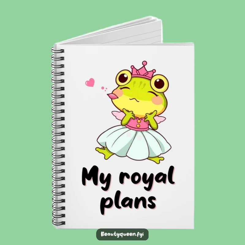 Funny Princess Frog Kiss Notebook: Creative & Humorous Fairy Tale Journal Gift