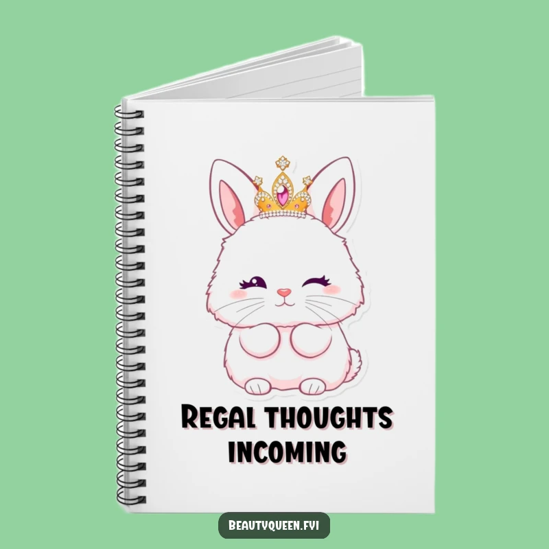 Funny Bunny Princess Notebook: Tiara Kiss Journal, Hilarious Stationery Gift