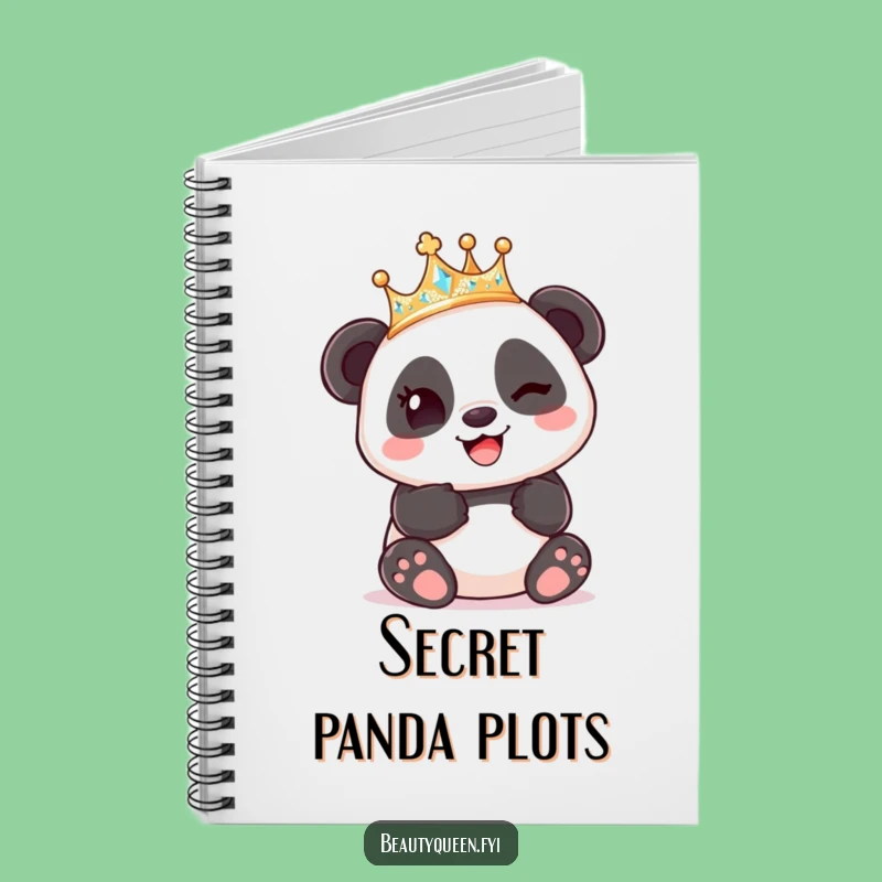 Funny Panda King Crown Notebook: Cute & Humorous Panda Journal Gift