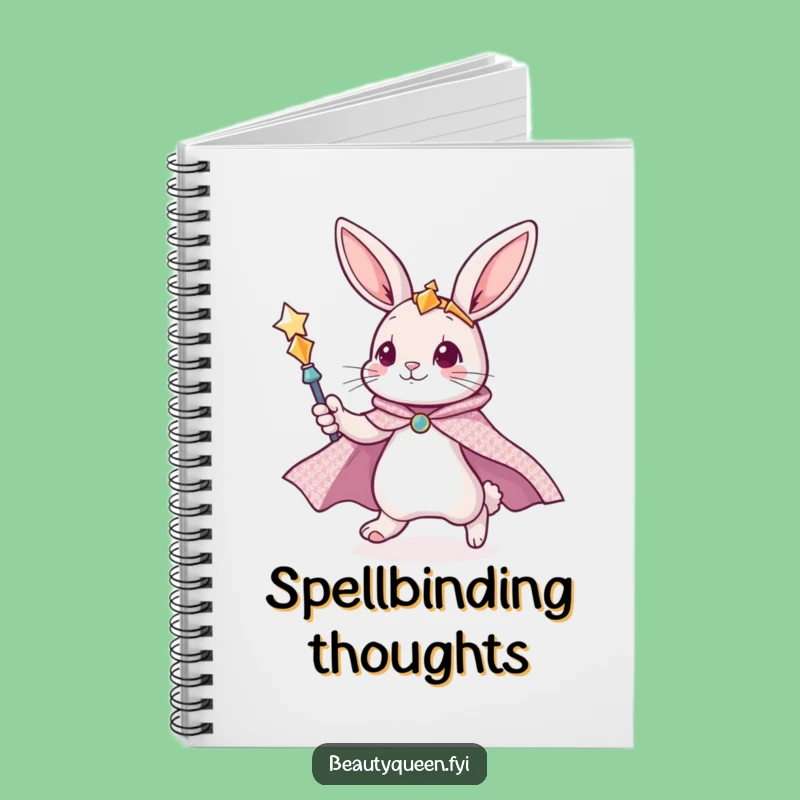 Funny Bunny Notebook - Jot Down Spells with Magical Flair, Gift!