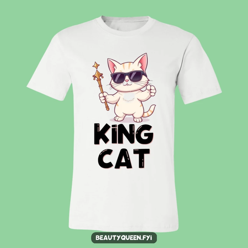 Funny Cat T-Shirt: Cool Sunglasses Regal Cat Tee for Fun