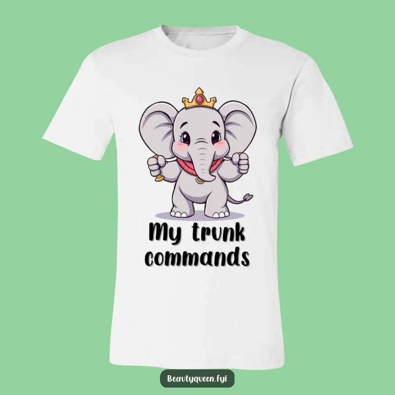 Funny Elephant Pose T-Shirt: Dramatic Scepter Wearable Royal Comedy Gift