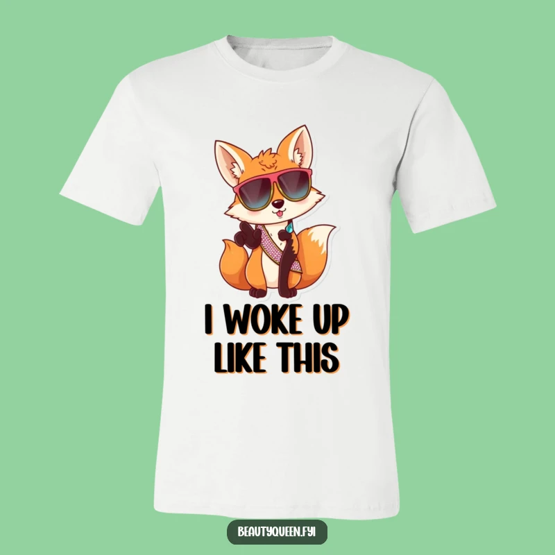Funny Fox Sunglasses T-Shirt - Sassy Animal Tee - Bold Humorous Gift
