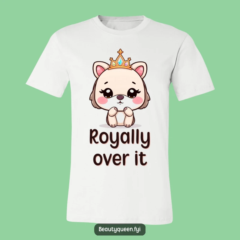Funny Sparkly Tiara Animal T-Shirt - Adorable Cute Goodbye Gift