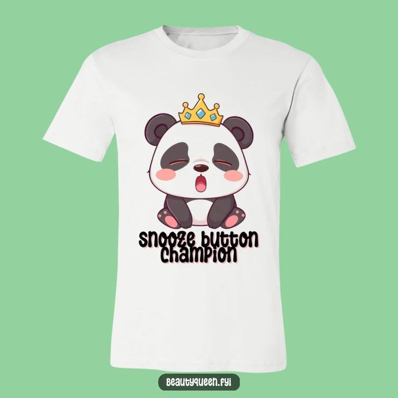Funny Sleepy Panda Tiara T-Shirt: Comfy & Hilarious Tee, Perfect Gift!