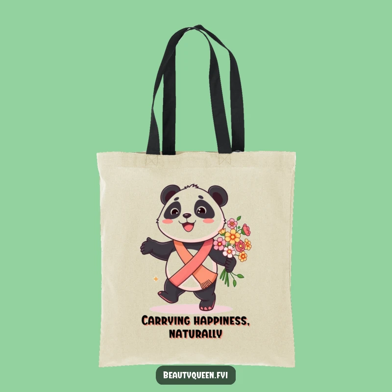 Funny Panda Tote Bag - Carry Flowers with Beary Style, Gift!