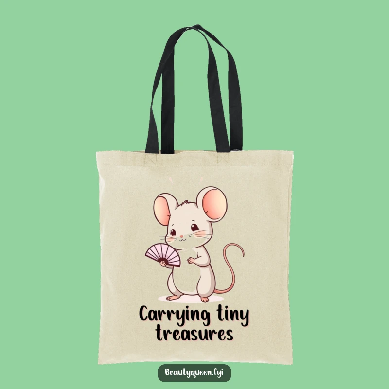 Funny Mouse Wave Tote Bag: Regal Fan Carry-All Gift for Chic Adventures
