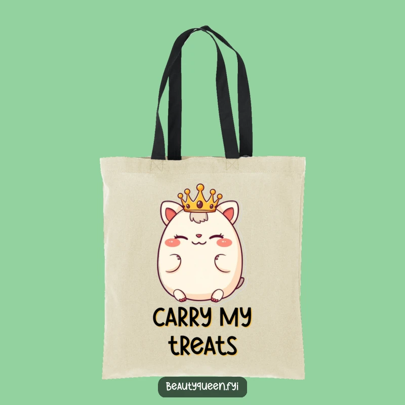 Funny Market Chubby Animal Tote Bag - Playful Crown Accessory