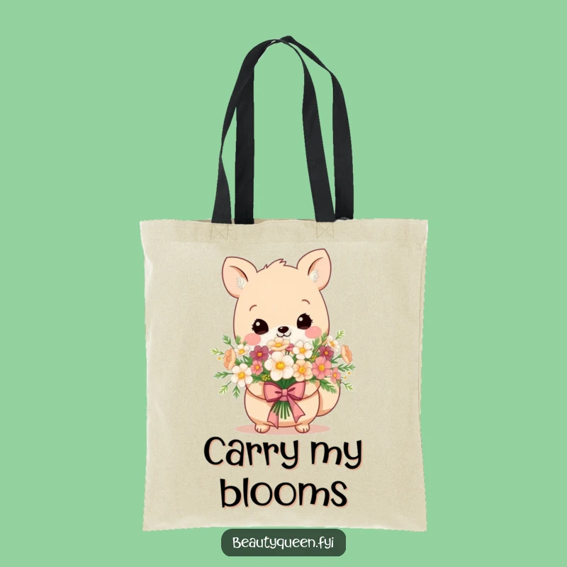Funny Market Flower Animal Tote Bag - Regal Bow Accessory