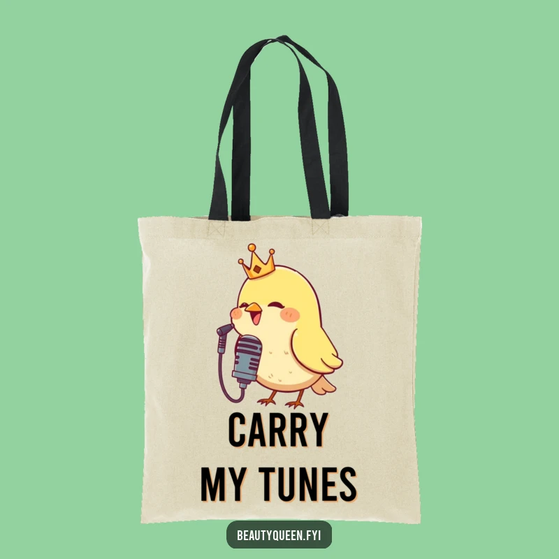 Funny Singing Bird Tote Bag: Royal Performer Accessory, Perfect Gift!