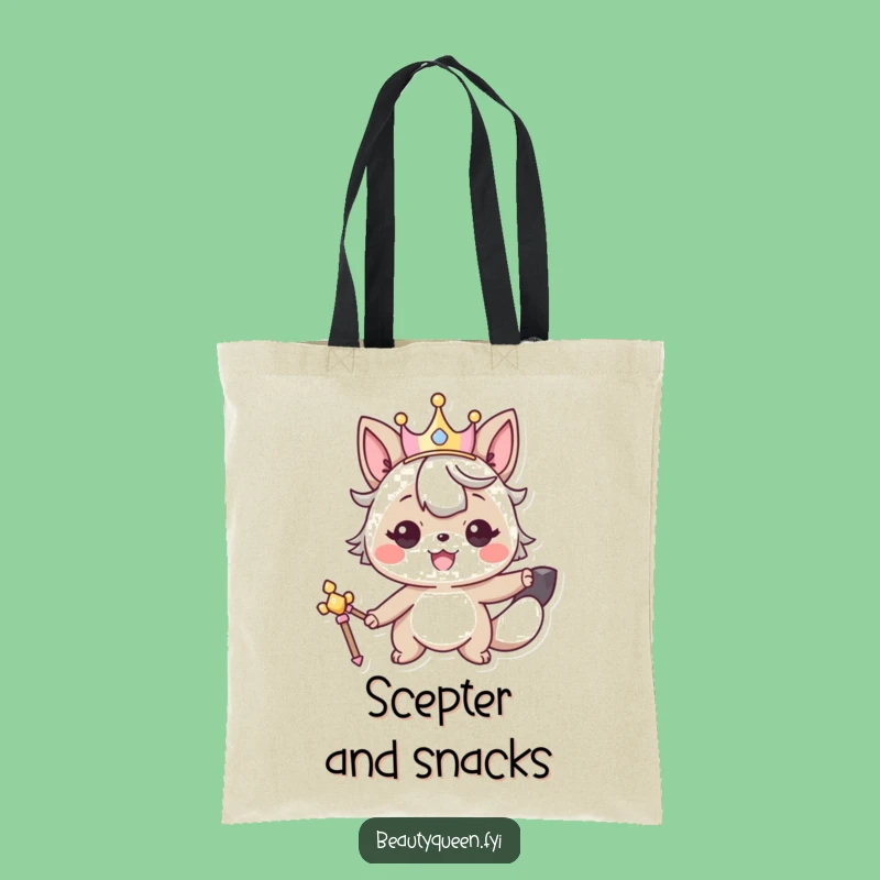 Funny Majestic Animal King Tote Bag - Smiling Character Accessory